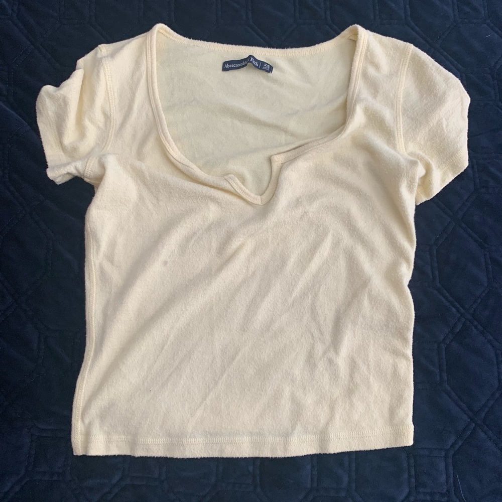 Abercrombie yellow crop top